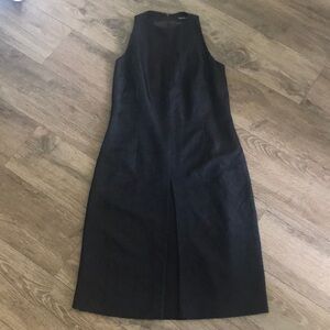 J’s Exte’ | Italian designer chocolate brown high neck shift dress. Size S